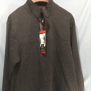New Orvis Mens Fleece 1/4 Zip Pullover Grey Med